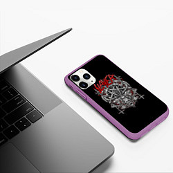 Чехол iPhone 11 Pro матовый Slayer: Hell Goat, цвет: 3D-фиолетовый — фото 2