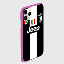 Чехол iPhone 11 Pro матовый Роналду Ювентус, цвет: 3D-фиолетовый — фото 2