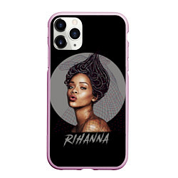 Чехол iPhone 11 Pro матовый Rihanna, цвет: 3D-розовый