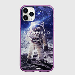 Чехол iPhone 11 Pro матовый Starfield, цвет: 3D-фиолетовый
