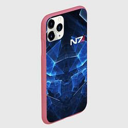 Чехол iPhone 11 Pro матовый Mass Effect: Blue Armor N7, цвет: 3D-малиновый — фото 2