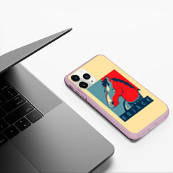 Чехол iPhone 11 Pro матовый BoJack Obey, цвет: 3D-розовый — фото 2