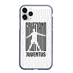 Чехол iPhone 11 Pro матовый Cris7iano Juventus, цвет: 3D-серый