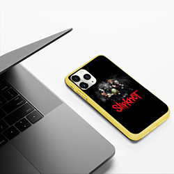 Чехол iPhone 11 Pro матовый Slipknot Band, цвет: 3D-желтый — фото 2