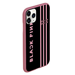 Чехол iPhone 11 Pro матовый Black Pink, цвет: 3D-малиновый — фото 2