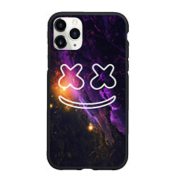 Чехол iPhone 11 Pro матовый Marshmello: Neon Space