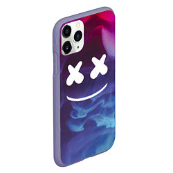 Чехол iPhone 11 Pro матовый Marshmello: Smoke Smile, цвет: 3D-серый — фото 2