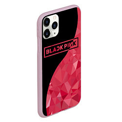 Чехол iPhone 11 Pro матовый Black Pink: Pink Polygons, цвет: 3D-розовый — фото 2