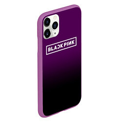 Чехол iPhone 11 Pro матовый Black Pink: Violet Gradient, цвет: 3D-фиолетовый — фото 2