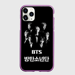 Чехол iPhone 11 Pro матовый BTS Group, цвет: 3D-фиолетовый