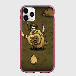 Чехол iPhone 11 Pro матовый Wild Wilson, цвет: 3D-малиновый
