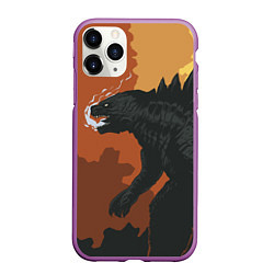 Чехол iPhone 11 Pro матовый Godzilla: Monster Smoke, цвет: 3D-фиолетовый