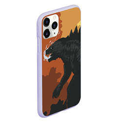 Чехол iPhone 11 Pro матовый Godzilla: Monster Smoke, цвет: 3D-светло-сиреневый — фото 2