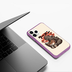 Чехол iPhone 11 Pro матовый Godzilla Eat, цвет: 3D-фиолетовый — фото 2