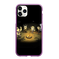 Чехол iPhone 11 Pro матовый Don’t Starve campfire, цвет: 3D-фиолетовый