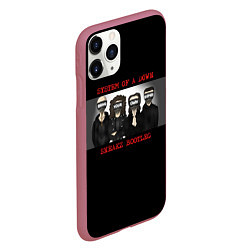 Чехол iPhone 11 Pro матовый System Of A Down - Sneakz Bootleg, цвет: 3D-малиновый — фото 2