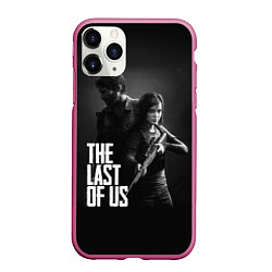 Чехол iPhone 11 Pro матовый The Last of Us: Black Style, цвет: 3D-малиновый