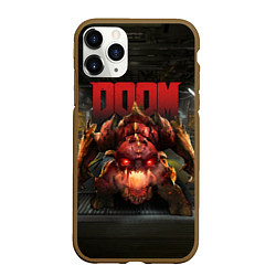 Чехол iPhone 11 Pro матовый DOOM: Pinky Monster, цвет: 3D-коричневый