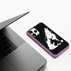 Чехол iPhone 11 Pro матовый Dark Souls: Howling Wolf, цвет: 3D-фиолетовый — фото 2