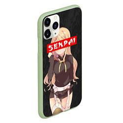 Чехол iPhone 11 Pro матовый Senpai Baby, цвет: 3D-салатовый — фото 2