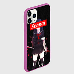 Чехол iPhone 11 Pro матовый Senpai Assassin, цвет: 3D-фиолетовый — фото 2
