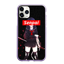 Чехол iPhone 11 Pro матовый Senpai Assassin, цвет: 3D-светло-сиреневый