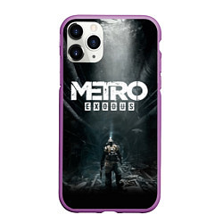 Чехол iPhone 11 Pro матовый Metro Exodus, цвет: 3D-фиолетовый