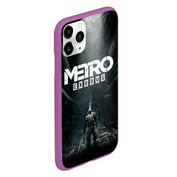 Чехол iPhone 11 Pro матовый Metro Exodus, цвет: 3D-фиолетовый — фото 2