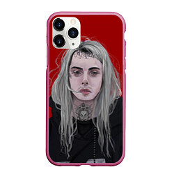 Чехол iPhone 11 Pro матовый Ghostemane, цвет: 3D-малиновый