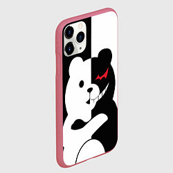Чехол iPhone 11 Pro матовый Monokuma Drae, цвет: 3D-малиновый — фото 2