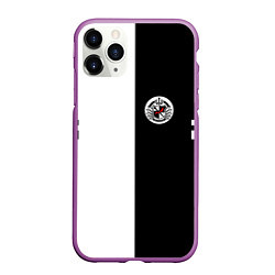 Чехол iPhone 11 Pro матовый Monokuma School, цвет: 3D-фиолетовый