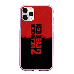 Чехол iPhone 11 Pro матовый RDD 2: Red & Black, цвет: 3D-розовый