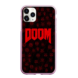 Чехол iPhone 11 Pro матовый DOOM: Hellish signs, цвет: 3D-розовый