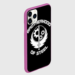 Чехол iPhone 11 Pro матовый Brothood of Steel, цвет: 3D-фиолетовый — фото 2