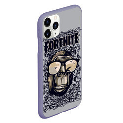 Чехол iPhone 11 Pro матовый Fortnite Monkey, цвет: 3D-серый — фото 2