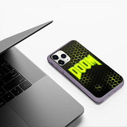 Чехол iPhone 11 Pro матовый DOOM: Acid Green, цвет: 3D-серый — фото 2