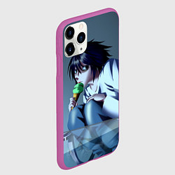 Чехол iPhone 11 Pro матовый L ест мороженое, цвет: 3D-фиолетовый — фото 2