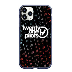 Чехол iPhone 11 Pro матовый 21 Pilots: English Alphabet, цвет: 3D-серый