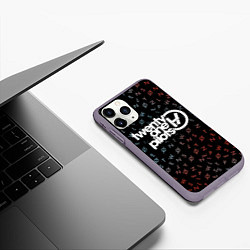 Чехол iPhone 11 Pro матовый 21 Pilots: English Alphabet, цвет: 3D-серый — фото 2