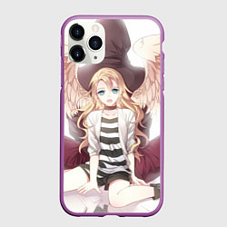 Чехол iPhone 11 Pro матовый Angels of Death, цвет: 3D-фиолетовый
