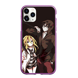 Чехол iPhone 11 Pro матовый Angels of Death, цвет: 3D-фиолетовый