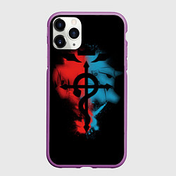 Чехол iPhone 11 Pro матовый Стальной алхимик, цвет: 3D-фиолетовый