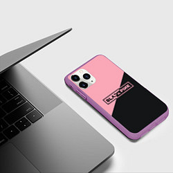 Чехол iPhone 11 Pro матовый Black Pink, цвет: 3D-фиолетовый — фото 2