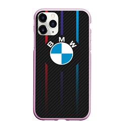 Чехол iPhone 11 Pro матовый BMW: Three Lines, цвет: 3D-розовый