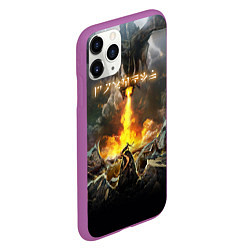 Чехол iPhone 11 Pro матовый TES: Dragon Flame, цвет: 3D-фиолетовый — фото 2