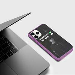 Чехол iPhone 11 Pro матовый Pharaon On, World Off, цвет: 3D-фиолетовый — фото 2