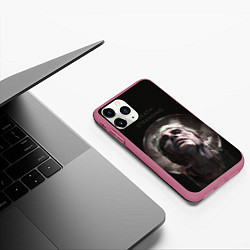 Чехол iPhone 11 Pro матовый Death Stranding: Mads Mikkelsen, цвет: 3D-малиновый — фото 2