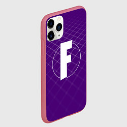 Чехол iPhone 11 Pro матовый F – Fortnite, цвет: 3D-малиновый — фото 2