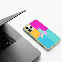 Чехол iPhone 11 Pro матовый Fortnite Llama, цвет: 3D-салатовый — фото 2