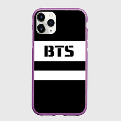 Чехол iPhone 11 Pro матовый BTS, цвет: 3D-фиолетовый
